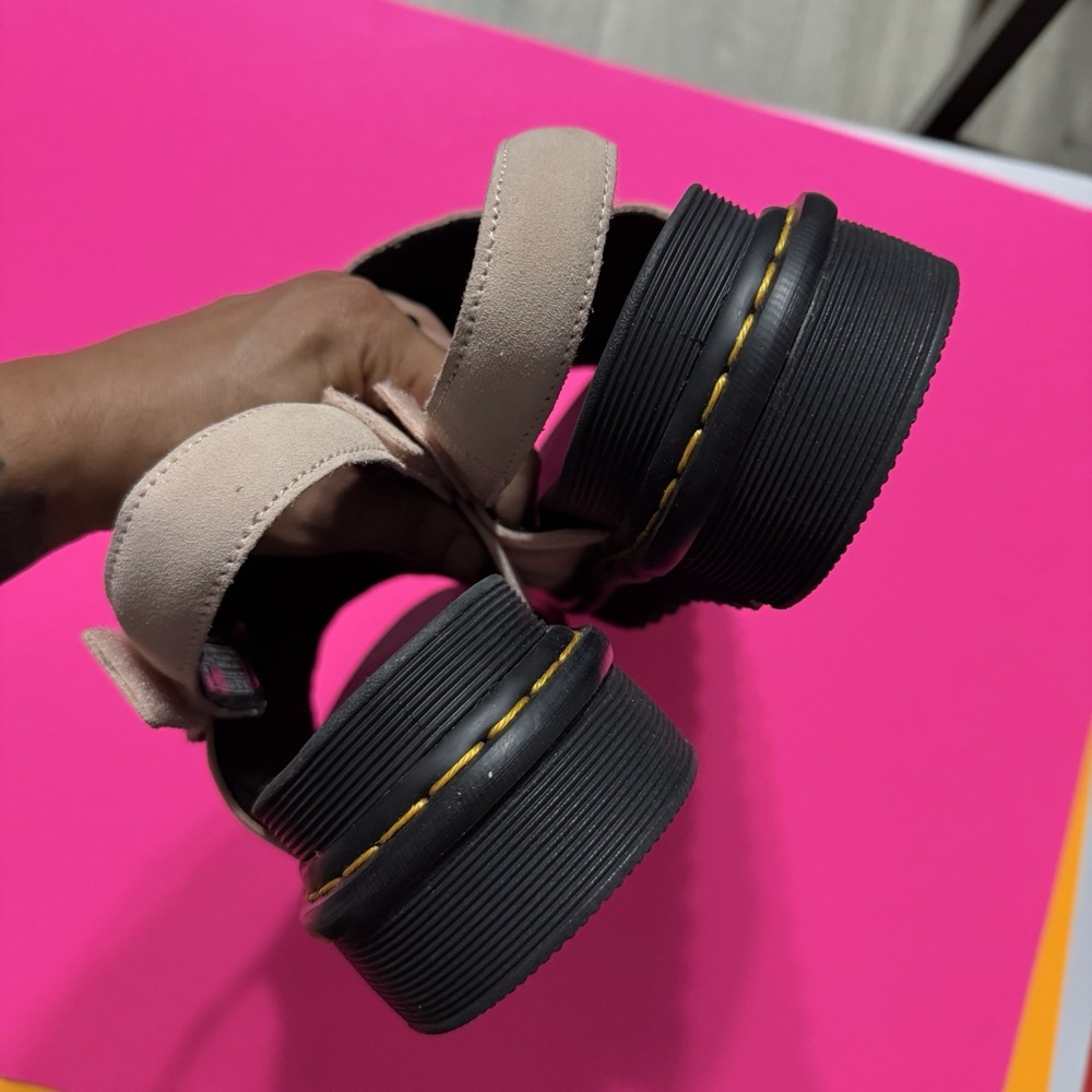 Dr. Martens Kole Zebrilus Sandals Suede Powder Pink NJ004 Size 14 Men / 15 Women - Picture 4 of 6